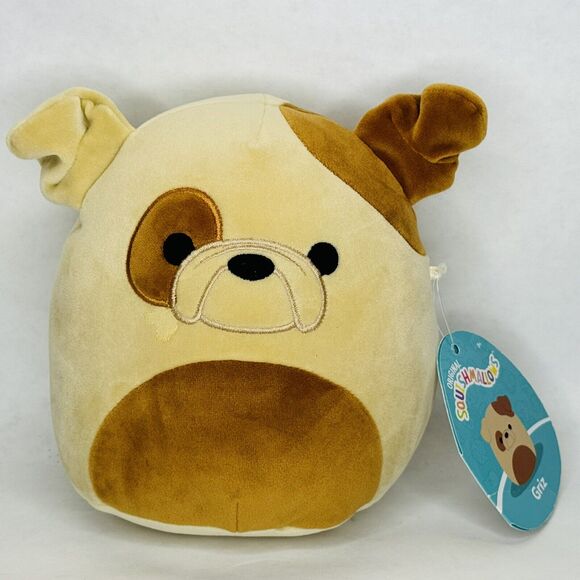 Squishmallows Other - Squishmallow Griz the Bulldog Tan Brown 7" NEW
